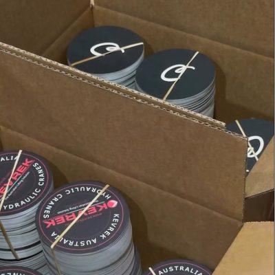 Custom printed 390gsm beer board coasters, square and circle